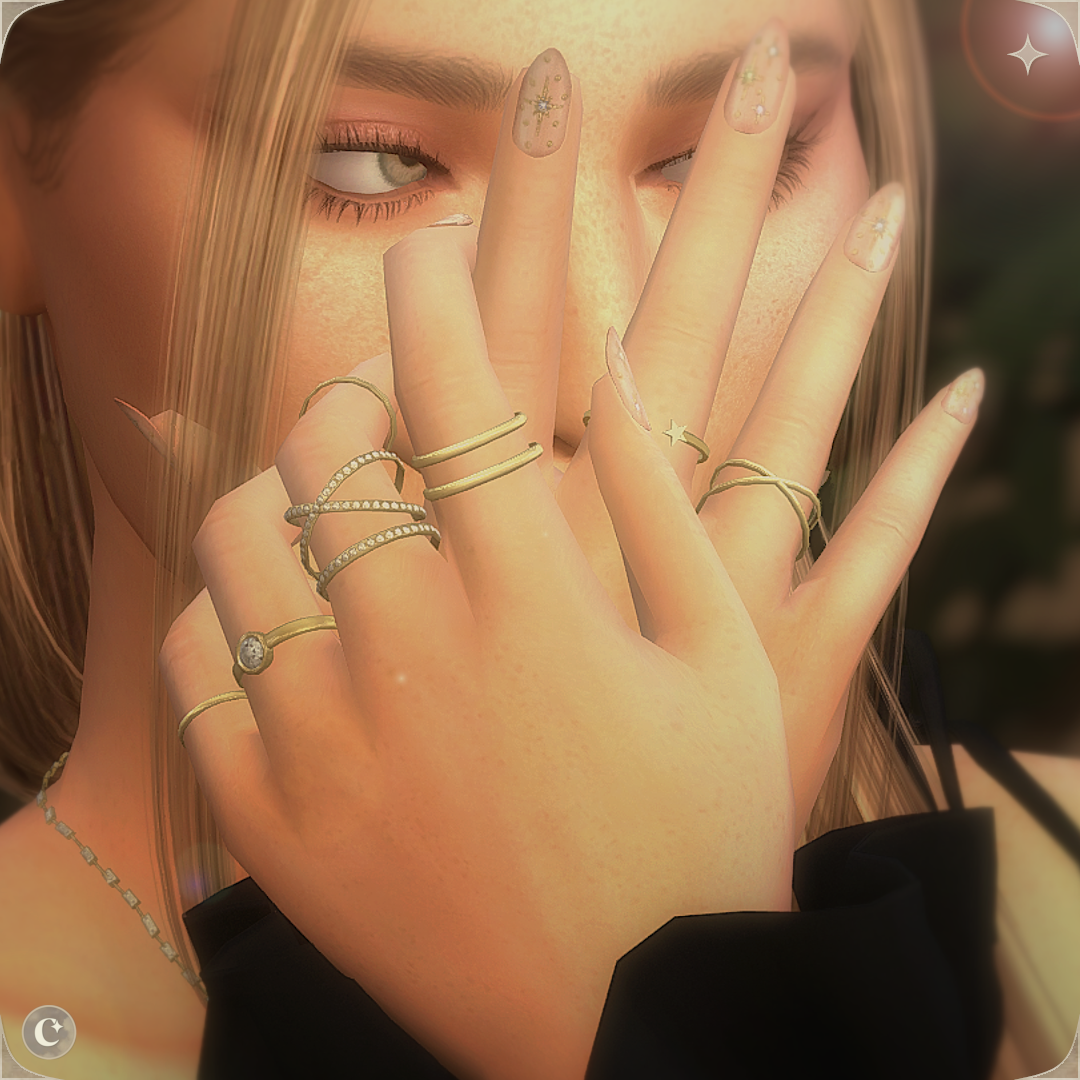 Галерея мода Кольца Simple Rings Set #3